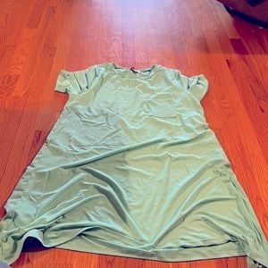 Mint green shirt dress